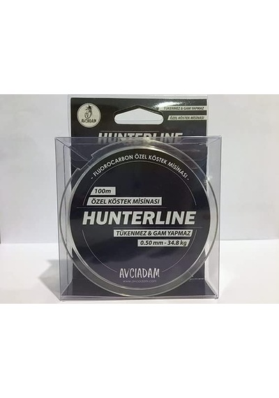 Hunterlıne 0,50mm - 34.8 Kg 100m Fluorocarbon Köstek Misinası