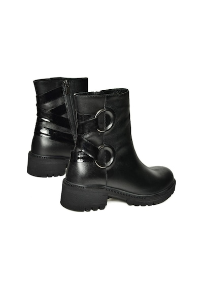 Fox Shoes T654047103 Siyah Hakiki Deri Kadın Bot Siyah