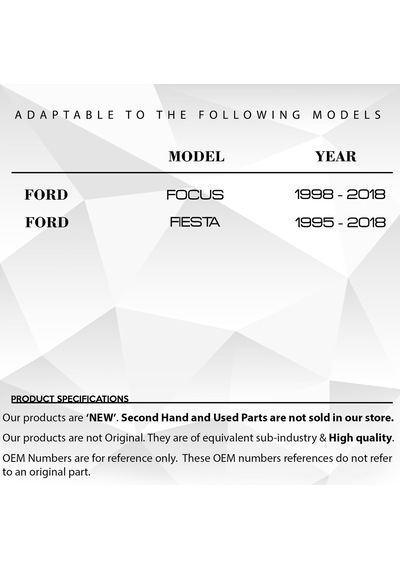 Ford Focus, Fiesta İçin Karter Tapası