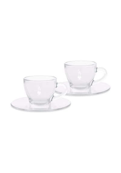 - Moka Kahve Fincanı Ve Tabağı - 80ml - İkonik Bıyıklı Adam Desenli - Porselen Beyaz