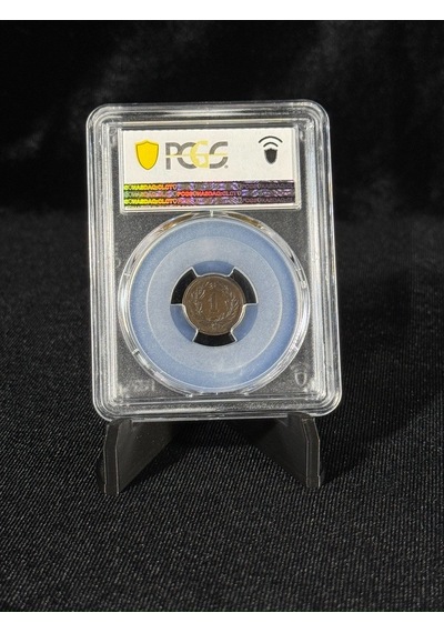 1912 B İsviçre 1 Rap Pcgs Au58 Gold Shield Sertifikalı Top Pop