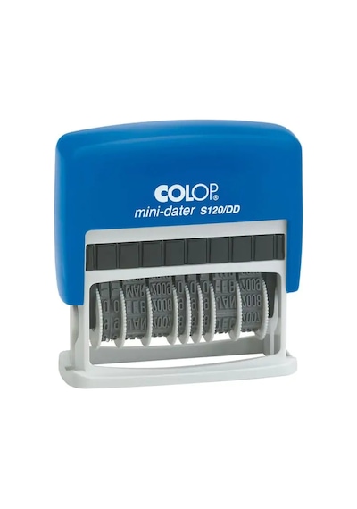 Colop S120/dd Çift Tarih Kaşe Tr Mavi Kasa Mavi Keçe - 4 x 46 MM