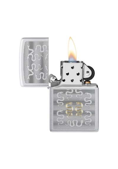 Zippo Snake Pattern Dizayn Çakmak Gri
