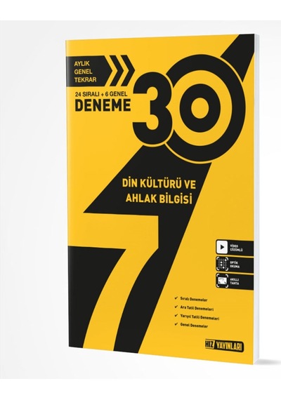 7 Sınıf Din Kültürü 30 Lu Deneme Hız Yayınları