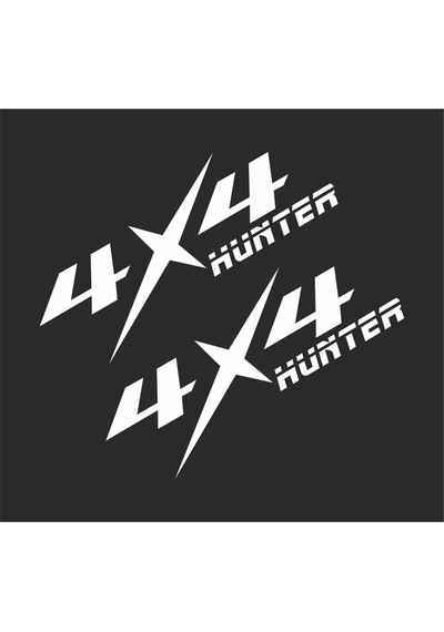 4x4 Hunter 2'li Araç, Araba, Oto, Motorsiklet, Kask, Laptop, Cam Sticker