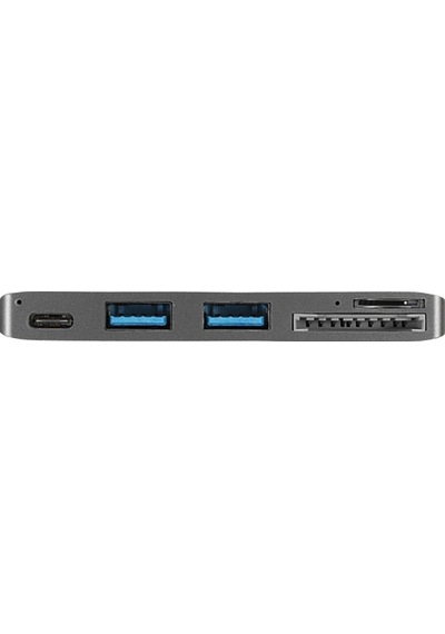 Ally 5 İn1 Usb-c Hub 3.0 Type-c Şarj Kart Reader Type-c Bütün Cihazlar İçin- 5775 Gümüş