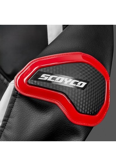 Scoyco Jk152 Motosiklet Montu 4 Mevsim Pu Dayanıklı Kumaş Deri Motorcu Mont Red