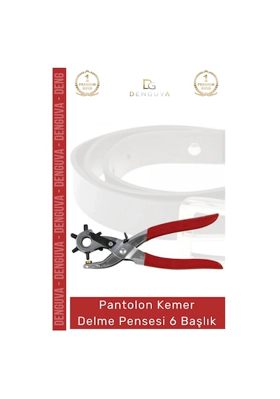 Özel Üretim 6 Başlıklı Delik Açıcı Perçin Prensi Erkek Kadın Pantolon Kemer Delme Pensesi