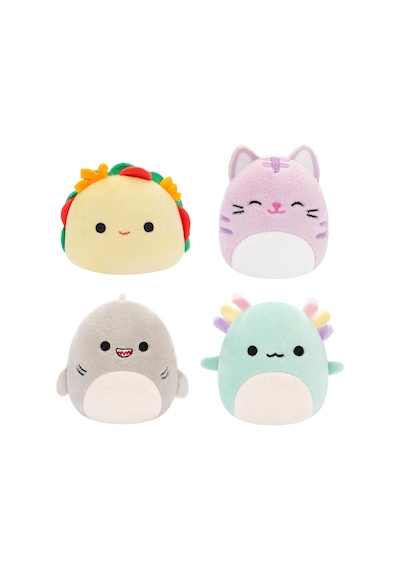 Micromallows Squishmallows Mini Yumuşak Peluş Oyuncak 4 Lü Figür Seti - 6 Cm - Model - 3 Çok Renkli