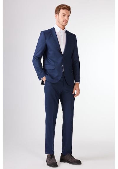 Dufy Lacivert Örgü Desen Slim Fit Casual Takım Elbise Lacivert Dufy Lacivert Örgü Desen Slim Fit Casual Takım Elbise Lacivert