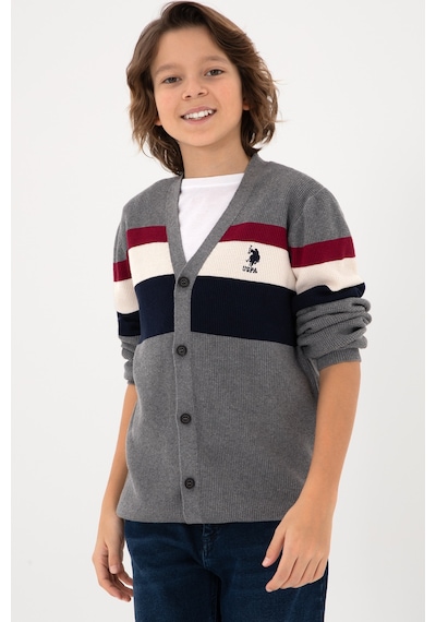U.s. Polo Assn. Erkek Çocuk Açık Gri Melanj Hırka Triko 50295507-vr091 Acık Grı Melanj