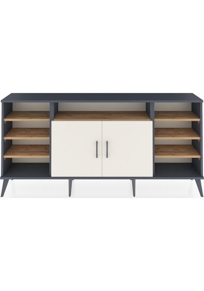 Arges Konsol 8 Raflı 2 Kapaklı 176x30x83 Antrasit-aytaşı/çam Aytaşı/çam Arges Konsol 8 Raflı 2 Kapaklı 176x30x83 Antrasit-aytaşı/çam Aytaşı/çam