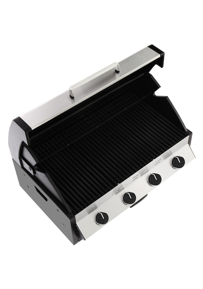 Cadac Meridian 4b Ankastre Gazlı Barbekü - 4 Çelik Brülörlü, Termometreli Kapak, Dış Mekan Kullanımına Uygun Siyah