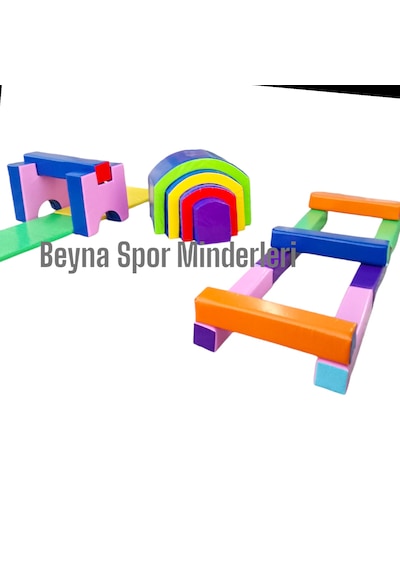 Beyna Spor Minderleri Blok Set Minderi 15parçalı Çok Renkli