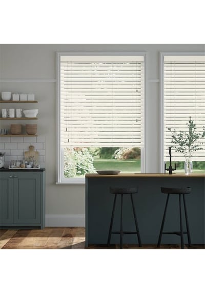 Ahşap Jaluzi Stor Perde Polywood 50 Mm Bej