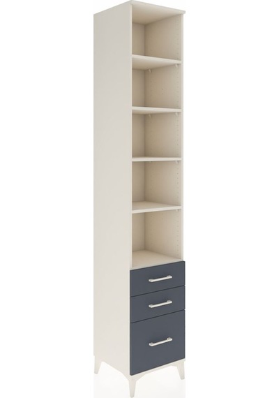 Hyperion Dolap 5 Raflı 3 Çekmeceli 44x44x243 Aytaşı-antrasit Aytaşı