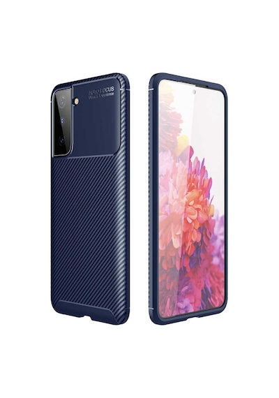 Samsung Uyumlu Galaxy S21 Plus Kılıf Karbon Silikon Case