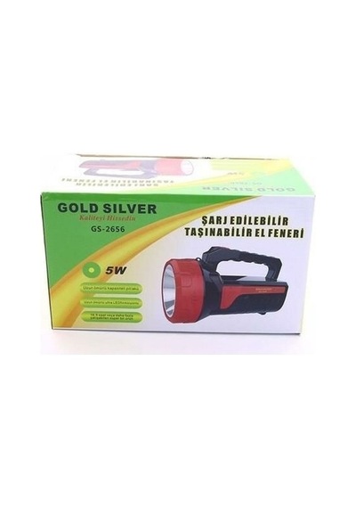 Gold Silver Gs-2656 Projektör El Feneri Siyah