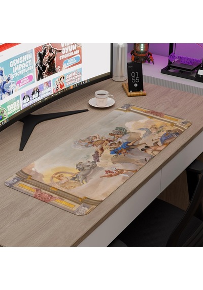 Ortaçağ Sanat Oyuncu Gaming Mouse Pad Kauçuk Kaymaz Taban Mousepad V1, 70x30 Xl