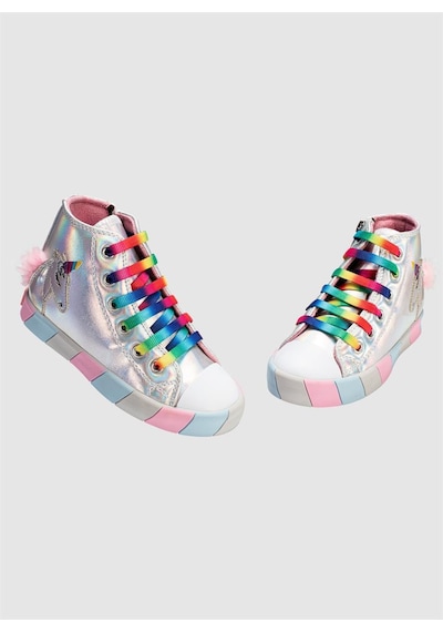 Unicorn Hologram Ortopedik Kız Sneakers Gri