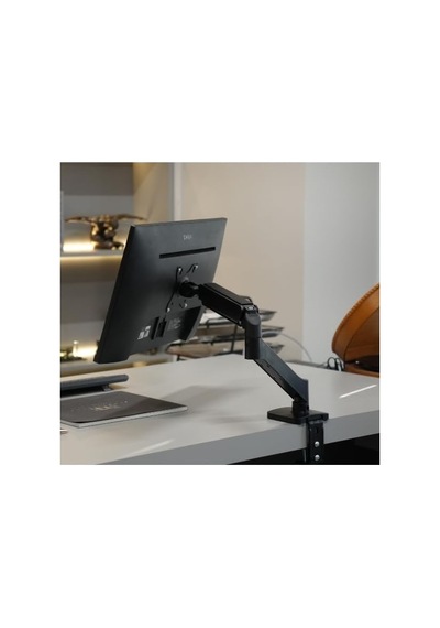 Tek Kollu Monitör Kolu, 17-32, 2-9 Kg, Vesa 75x75/100x100 Uyumlu, Mekanik Yaylı, Tam Hareketli Masa Kelepçeli Monitö