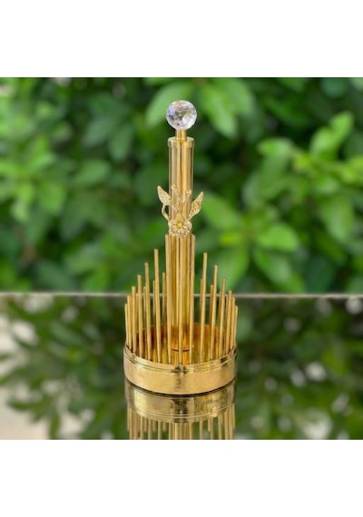 Alfafe Home Kristal Detaylı Lüks 2 Li Set Kağıt Havluluk + Peçetelik Gold-gümüş Renk Dekoratif Masa Üstü Set Altın