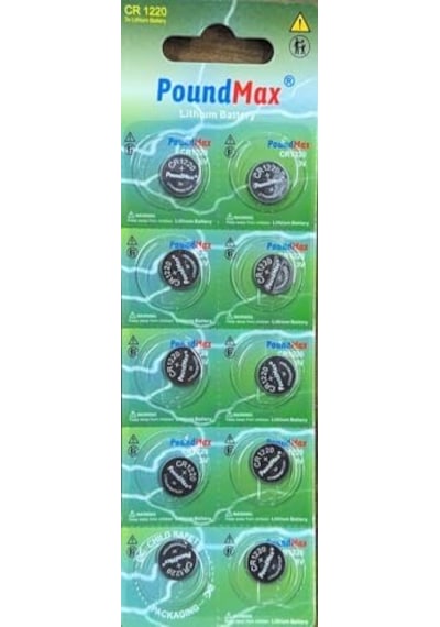 10 X 1220 Cr1220 Dl1220 3v Lityum Düğme Pil