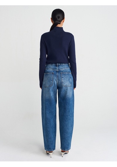 Dilvin 71756 Bol Kesim Balon Denim Pantolon Tint