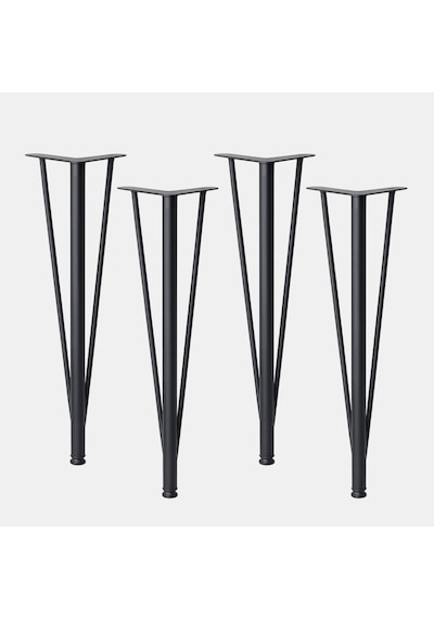 Üçgen 4 Adet Siyah 71 Cm Metal Masa Sehpa Ayağı Dayanıklı Mobilya Destek Yükseltici Ayak Modern 6395751