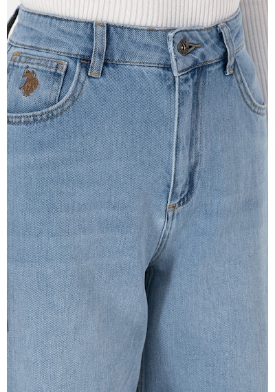 U.S. Polo Assn. Kadın Açık Mavi Loose Fit Jean Pantolon 50316568-DN0021