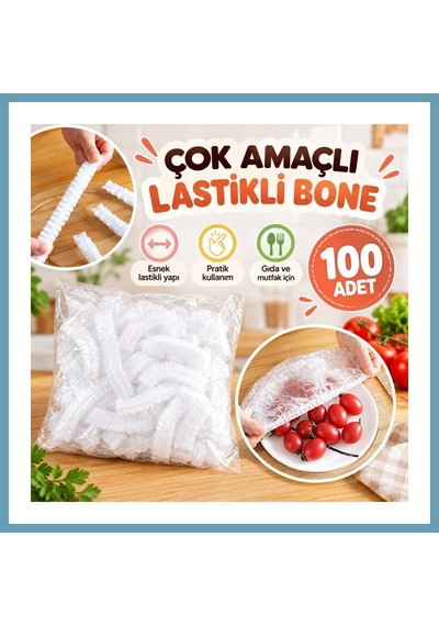 Bezos Çok Amaçlı Lastikli Bone 100 Lü Mbt06