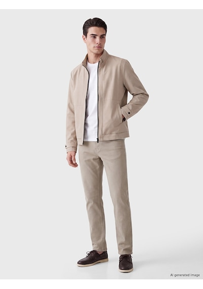 Lcwaıkıkı Classic Bej Regular Fit Dik Yaka Erkek Ceket