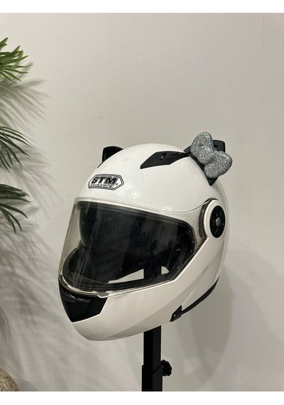 Motor & Motosiklet Hologram Fiyonklu Siyah Kedi Kulak Kask Dış Aksesuarı Diğer