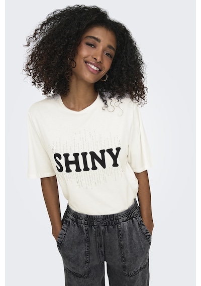 Only Bayan T Shirt 15346650 Beyaz-siyah Beyaz-siyah Beyaz - Siyah