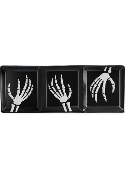 Karaca Halloween Bölmeli Sunum Tabağı 31 Cm Siyah