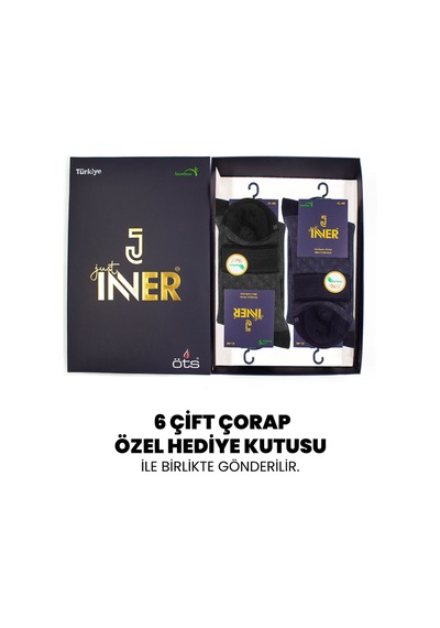 Just Inner Erkek 6 Lı Bambu Çorap Yarım Konç Uzun Ömürlü Kullanım 11700 Çok Renkli