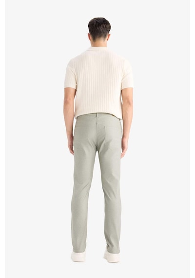 DeFacto Yazlık Chino Kanvas Dokulu Pantolon Slim Fit Dar Kesim Cepli Dar Paça T1055AZ25SPKH120