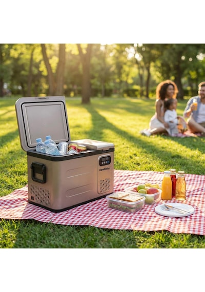 Coolist Clk40d 12/24v/220volt 39 Litre Çift Bölmeli Outdoor Kompresörlü Bluetooth Bağlantılı Oto Buzdolabı