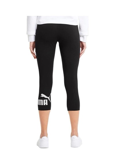 Puma Ess 3/4 Logo Leggıngs Giyim Kadın SiYAH