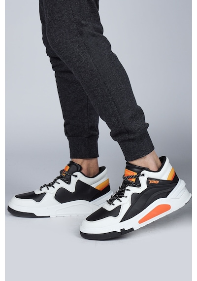 Lescon 29103 Yüksek Bilekli Siyah Erkek Sneaker Günlük Spor Ayakkabı Beyaz