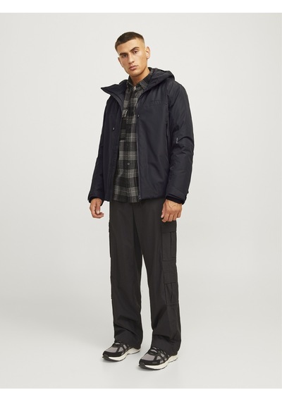 Jack & Jones Jack Jones Erkek Softshell Su Geçirmez Siyah Mont 12262093 Siyah