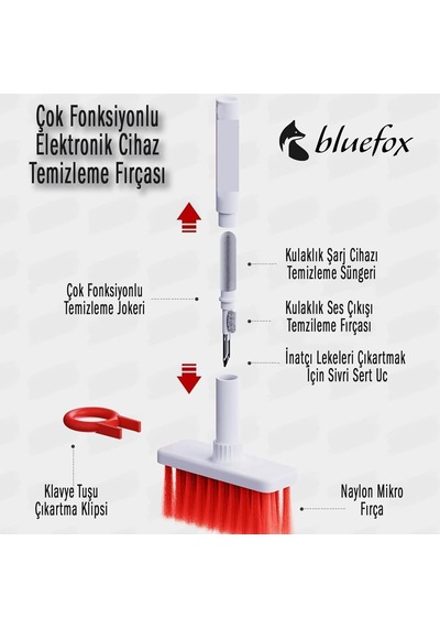 5'i 1 Arada Klavye Ve Kulaklık Temizleme Seti, Ekonomik Bakım Kiti Çok renkli