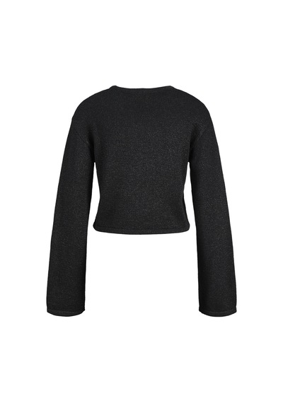 Jack & Jones Kadin Bisiklet Yaka Uzun Kollu Süveter - Sana - 12281216 Siyah