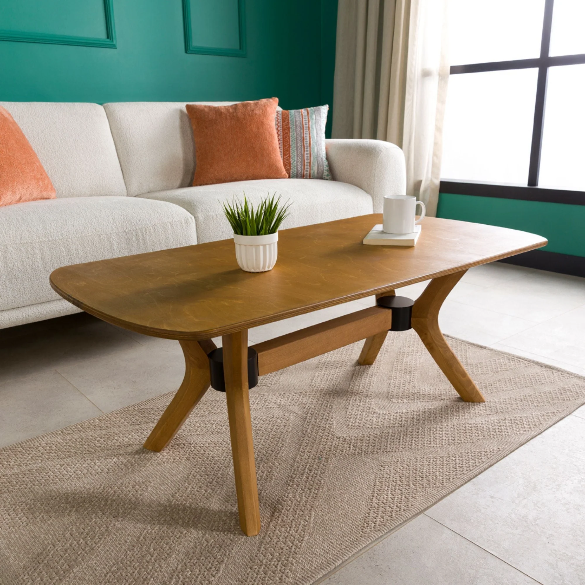Furnirem Dikdörtgen Orta Sehpa 100 X 60 X 45 Cm Meşe