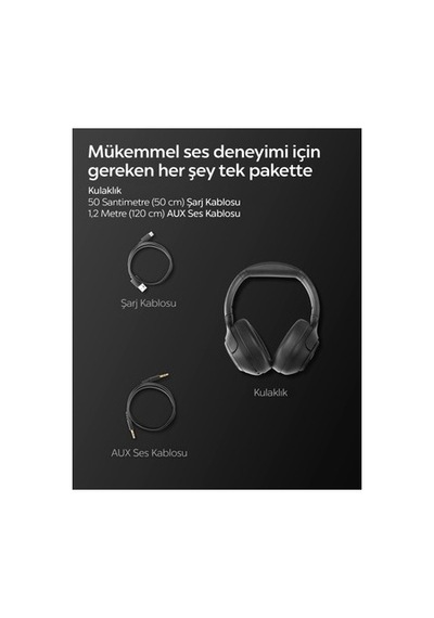 Kulak Üstü Bluetooth Kulaklık, Aktif Gürültü Engelleme Ve Yüksek Kalite