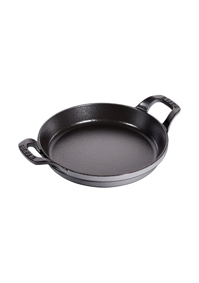 Istiflenebilir Fırın Kabı Yuvarlak 20 Cm 0 75 L Içerisinde Bulunan Mat Siyah Kaplı Tepsi Ile Grafit Grisi Çok Renkli