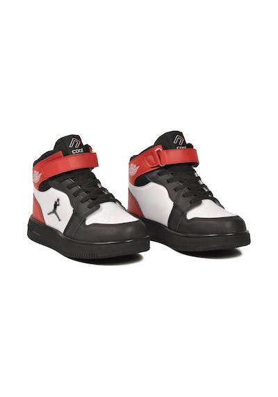 Cool Kırmızı Cırtlı Basket Tarzı Bilek Boy Sneaker Erkek Çocuk Spor Ayakkabı Haykat Uzun Air