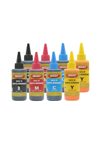 Ekoset Epson L382 L386 L455 L486 L550 L565 Uyumlu Mürekkep 4X200M
