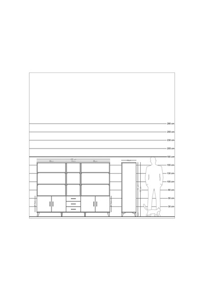 Hyperion Dolap 11 Raflı 3 Çekmeceli 4 Kapaklı 220x44x163 Antrasit-çam Atlas Çam - Antrasit Hyperion Dolap 11 Raflı 3 Çekmeceli 4 Kapaklı 220x44x163 Antrasit-çam Atlas Çam - Antrasit