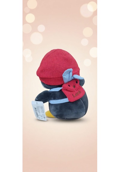 Lucky Şanslı Penguen Bereli Sırt Çantalı Peluş Oyuncak 02 - Çok Renkli